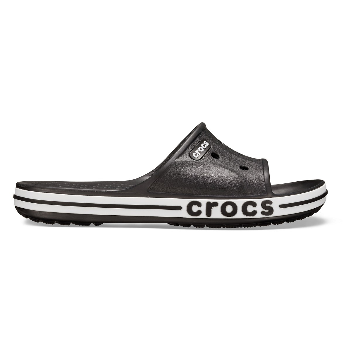 Papuci Crocs Bayaband Slide Negru - Black/White - imagine 5